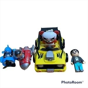 Ryan’s World Kids Toy Action Figure Lot Panda Car Helicopter Spaceship